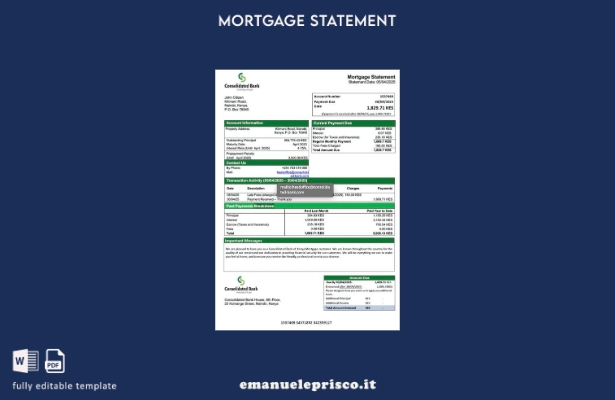stile verificato Estratto conto ipotecario consolidato della Banca del Kenya Mod